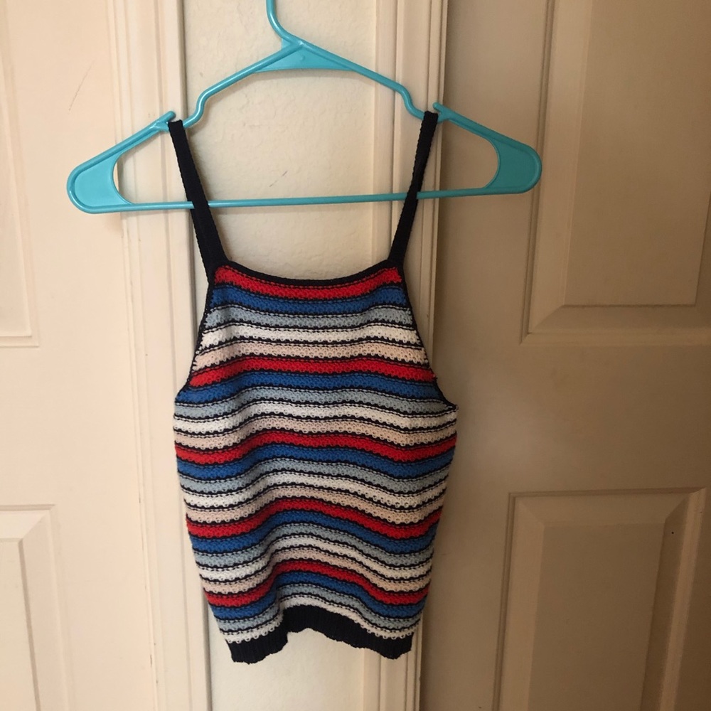 Colored knit tank top